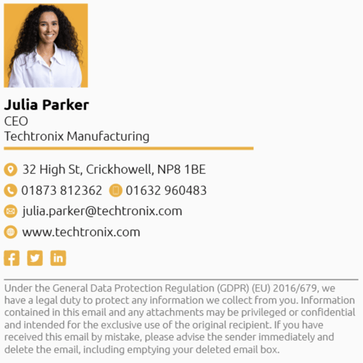 CEO Email Signature