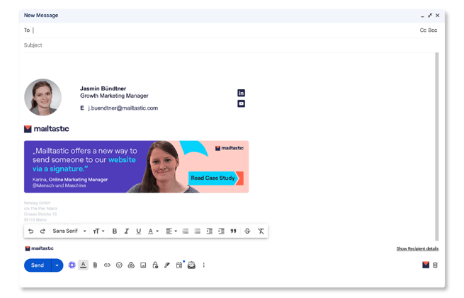 Social proof in emails